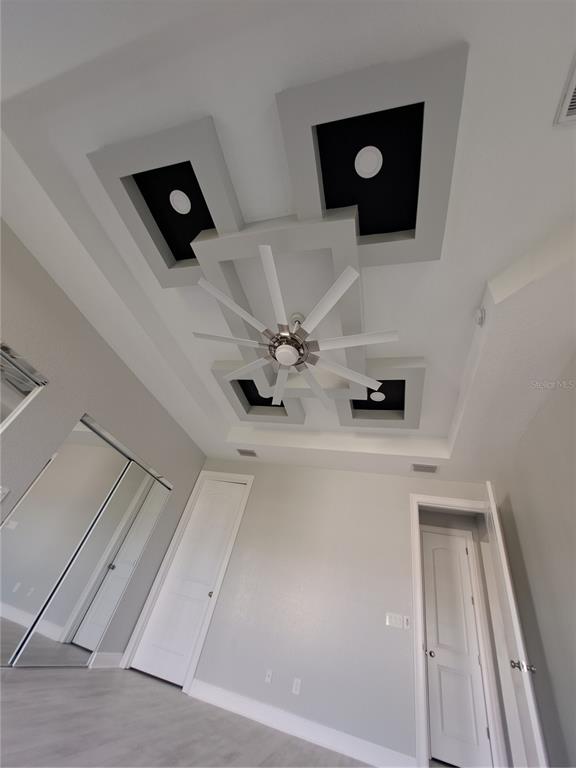 Oversized fan in Master Bedroom
