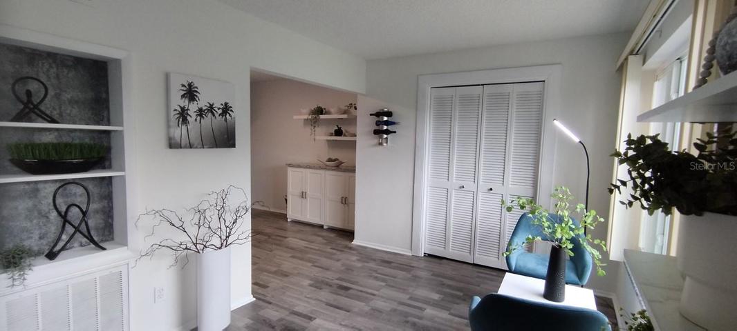 Storage closet in Florida room