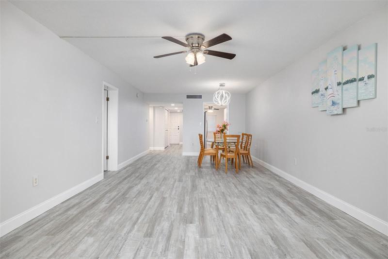 Living & Dining with Waterproof Vinyl Plank Flooring