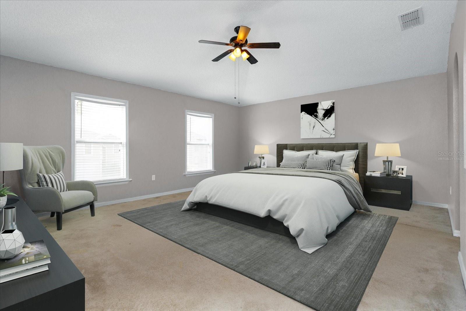 Primary Bedroom Virtually Staged