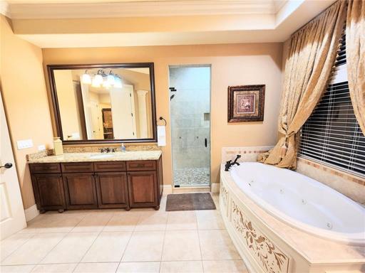 2nd Floor Master Suite Bathroom 2:  Dimensions (11x20) All Tile Shower with Sitting Ledge