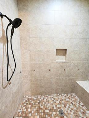 2nd Floor Master Suite Bathroom 2:  Full Tile Shower with Sitting Ledge (4x7)