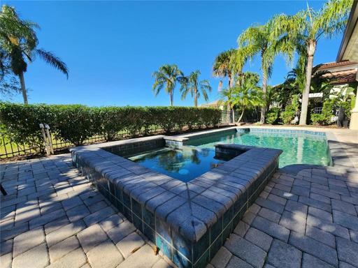 Pool Patio Hot Tub (7x7) with West Facing View