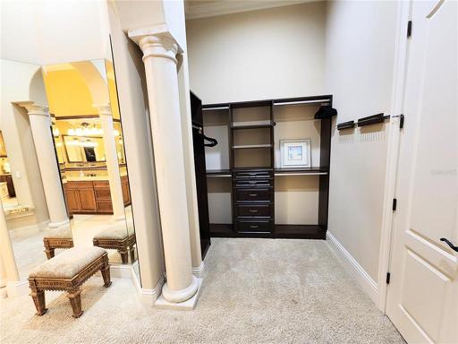 1st Floor Master Suite Bedroom 1 Walk thru Closet to Bath (6x13) Built In Closets Both Sides of Wall (His/Hers)