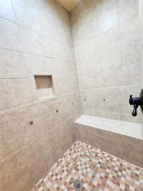 2nd Floor Master Suite Bathroom 2:  Full Tile Shower with Sitting Ledge (4x7)