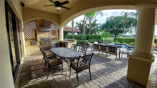 Pool Patio Lanai with Summer Kitchen