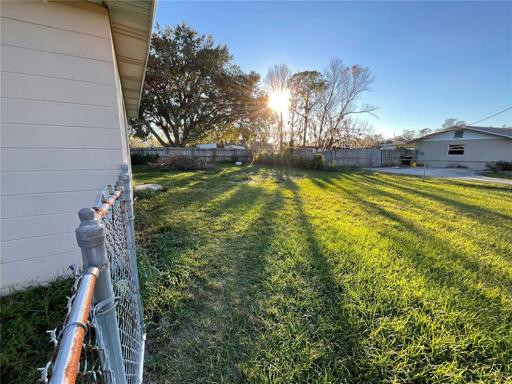 Fully fenced backyard