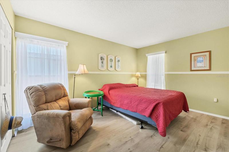 The second bedroom is located at the front of the home.