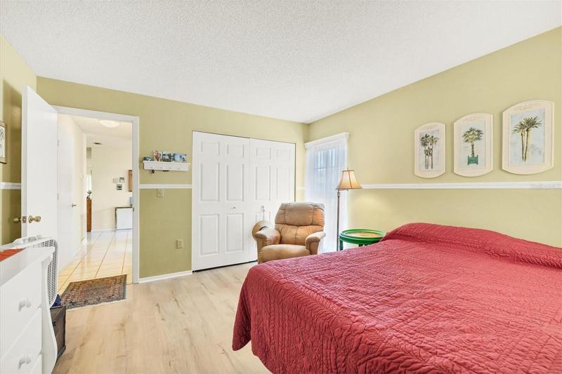 This bedroom can easily be converted to a den. There is a MURPHY BED behind the closet doors.