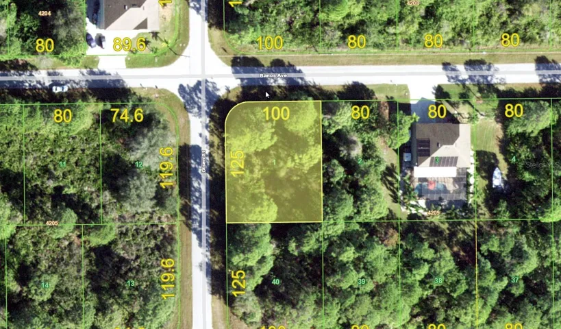 Oversized corner lot.
