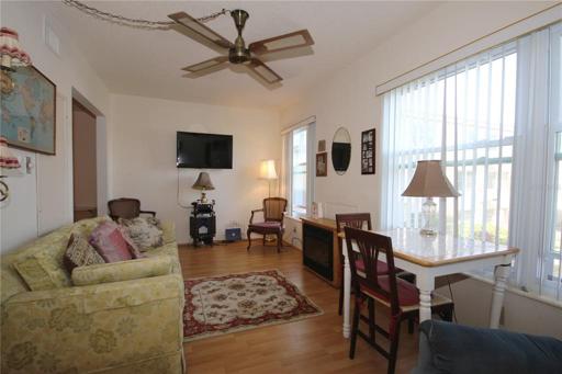 Florida room at the rear of the condo