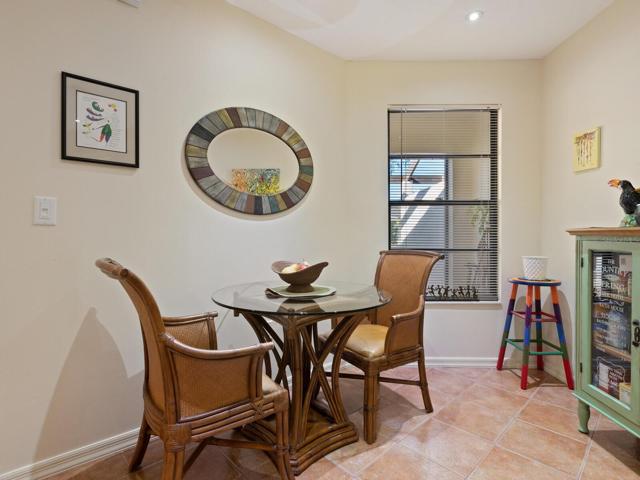 Breakfast nook overlooks front entry