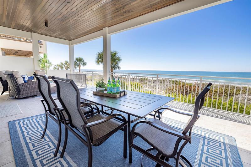 This balcony is accessible from the great room and kitchen breakfast room