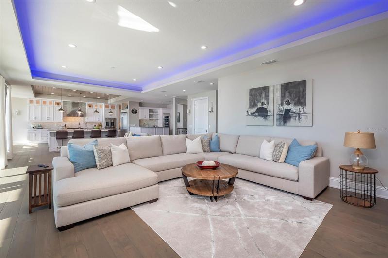 Love the ambient lighting that gives a dramatic and elegant ambiance.