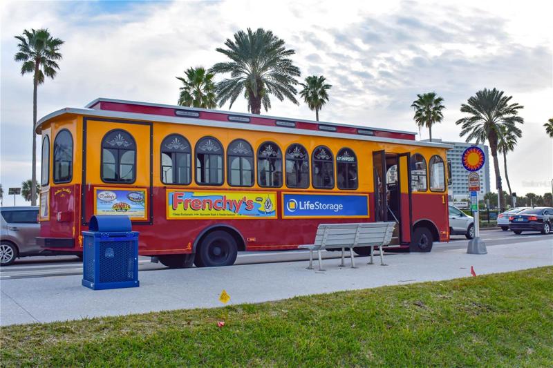 Take the Jolley Trolley with stops all along the quaint beach towns