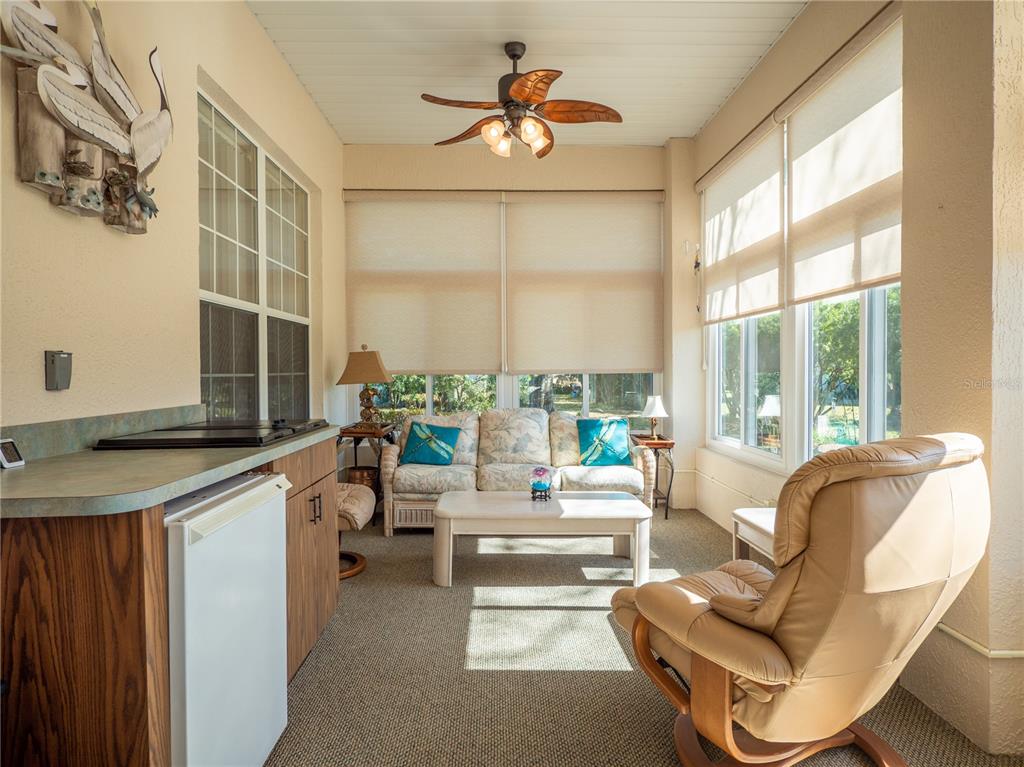 Lanai with New Windows and Power Solar Shades