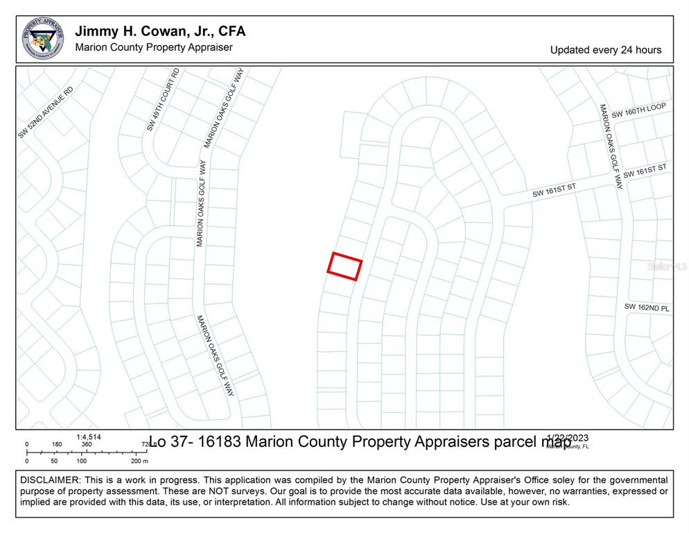 Marion County Property Appraisers parcel map lot 37