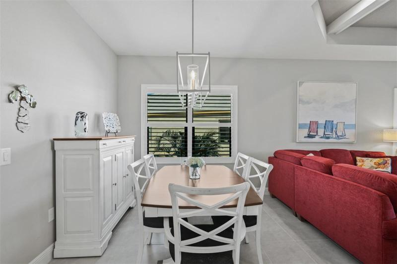 DINING AREA -- PLANTATION SHUTTERS