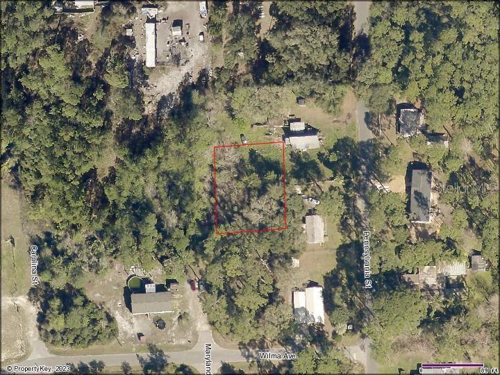 Overhead view. Legal easement is reportedly on the west side, heading south to Wilma.