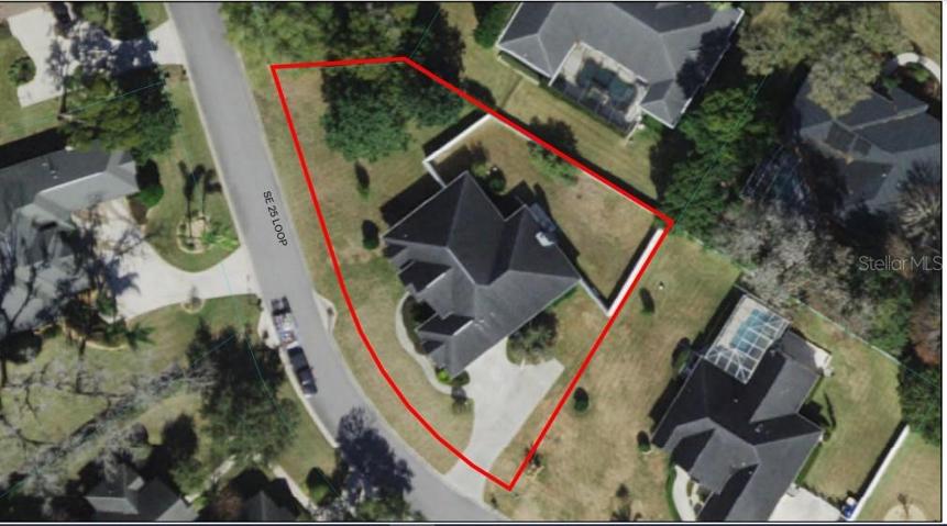 Please note that the area of the lot is much larger than you might image, if you are using the fence line as your guide.