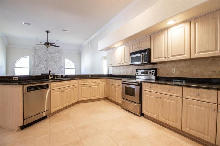 View of Kitchen towards Family Room.