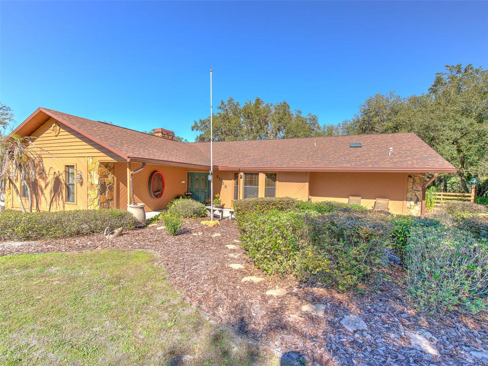 Front of Custom Home (3 Bed/3 Bath/2 Car Garage on 2.06 acres) NEW ROOF &amp; PAINT in 2022
