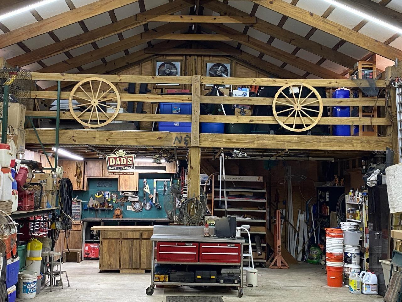 40'x48' BARN with Workshop, (4) Horse Stall Doors (Dutch Doors), (2) 12' Barn doors, upstairs loft