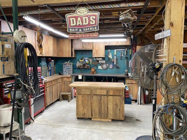 Workshop inside the 40'x48' BARN with (4) Horse Stall Doors (Dutch Doors), (2) 12' Barn doors, loft
