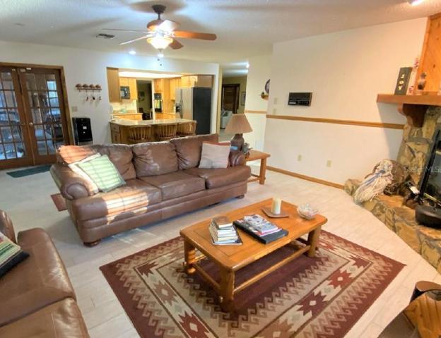 View of Family Room & Kitchen & Lanai Entrance