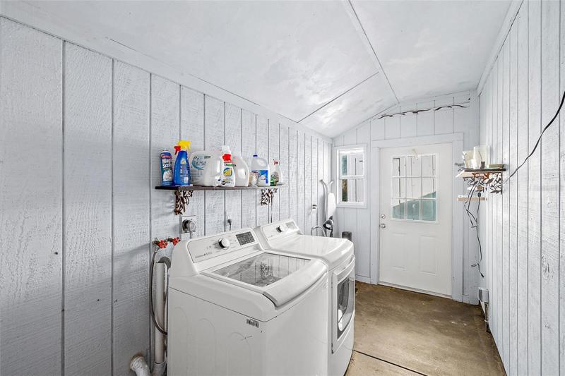 Laundry with separate access for guesthouse