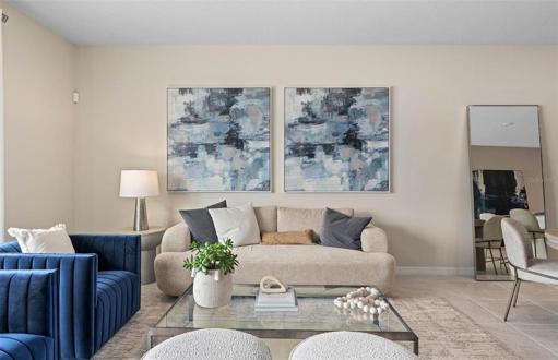 Gathering Room *Model Home Design – Pictures are for illustration purposes only. Elevations, colors and options may vary. Furniture is for model home only.
