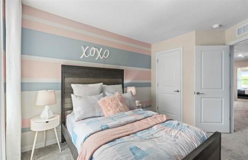 Bedroom *Model Home Design – Pictures are for illustration purposes only. Elevations, colors and options may vary. Furniture is for model home only.