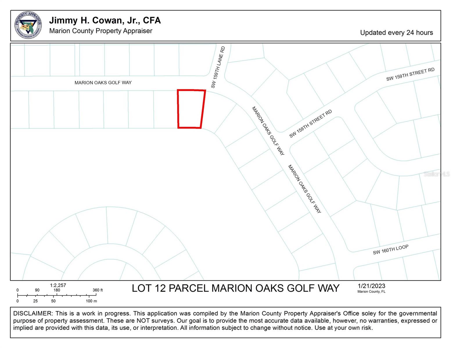 PROPERTY APPRAISERS PARCEL PICTURE BACKS UP TO CLOSED GOLF COURSE