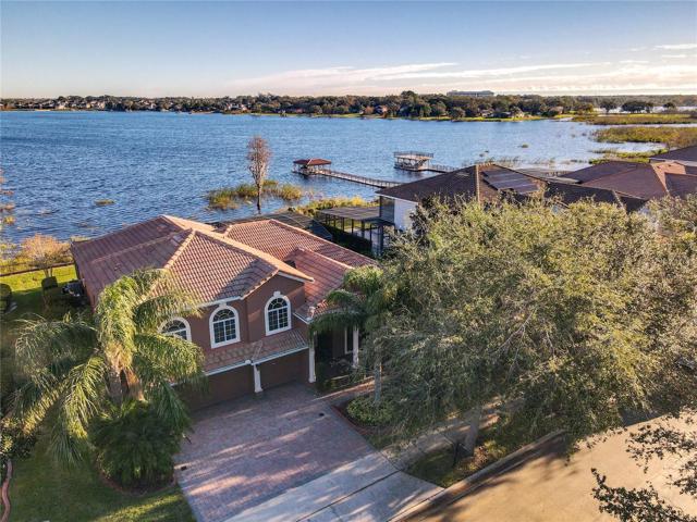 Drone view of front exterior