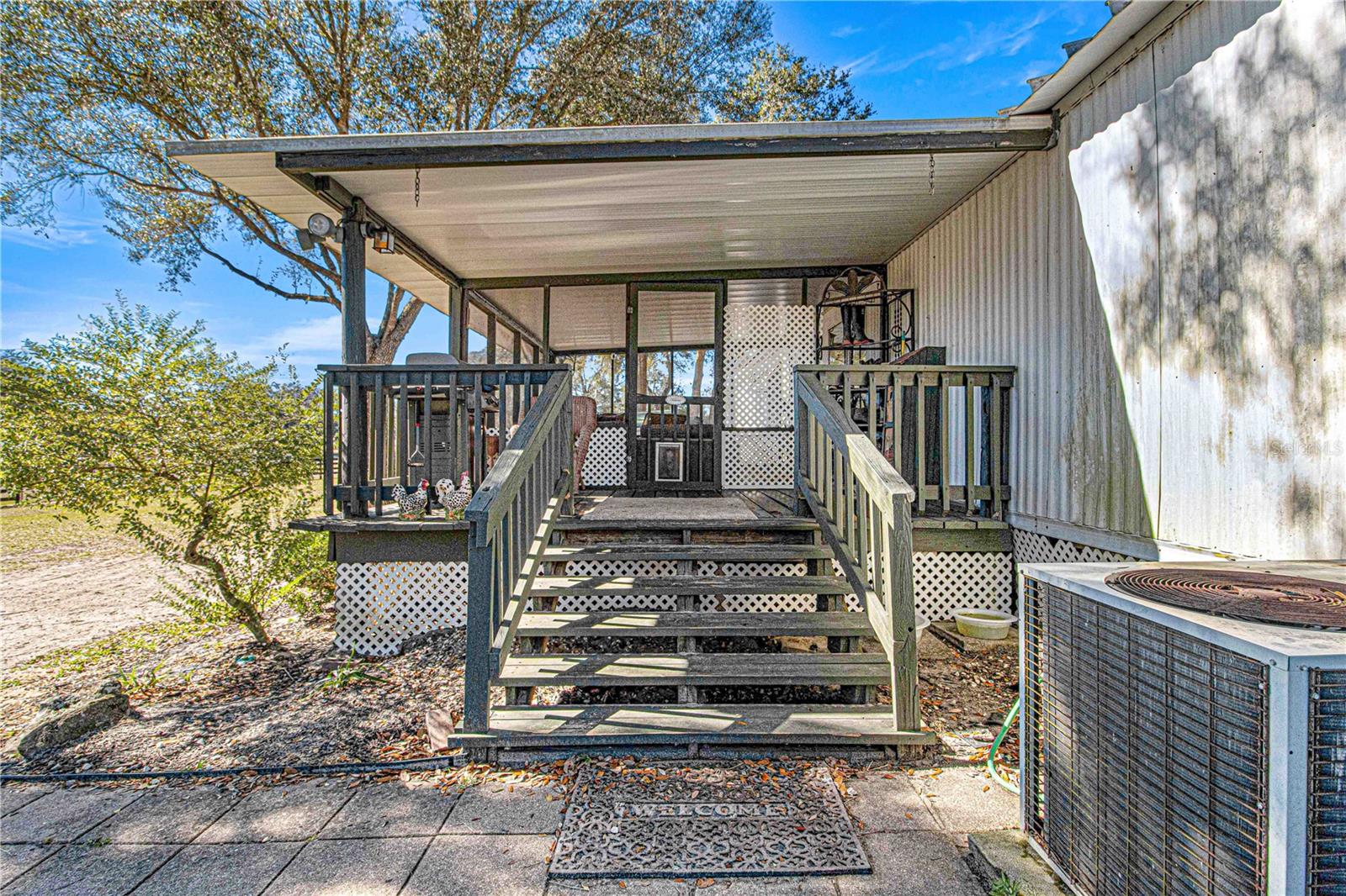 Rear porch entry