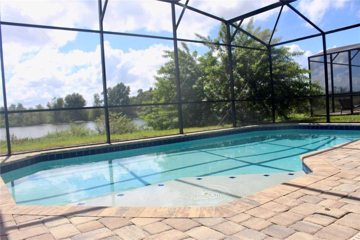 Pool deck after pressure washing.