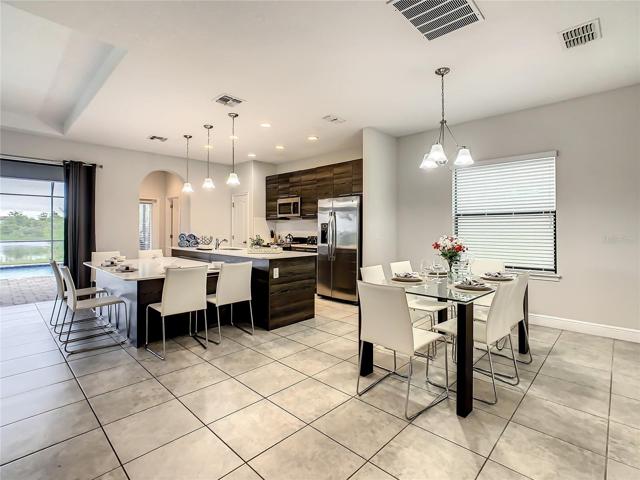 Dining Table and kitchen.