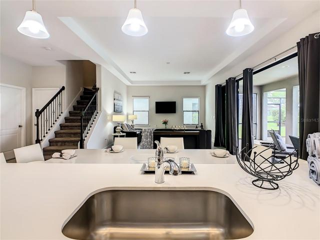 View front the kitchen sink.