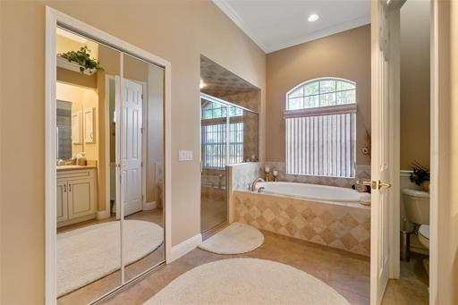 Separate tub and shower