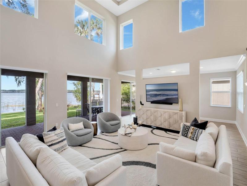 Living room with plenty of natural light
