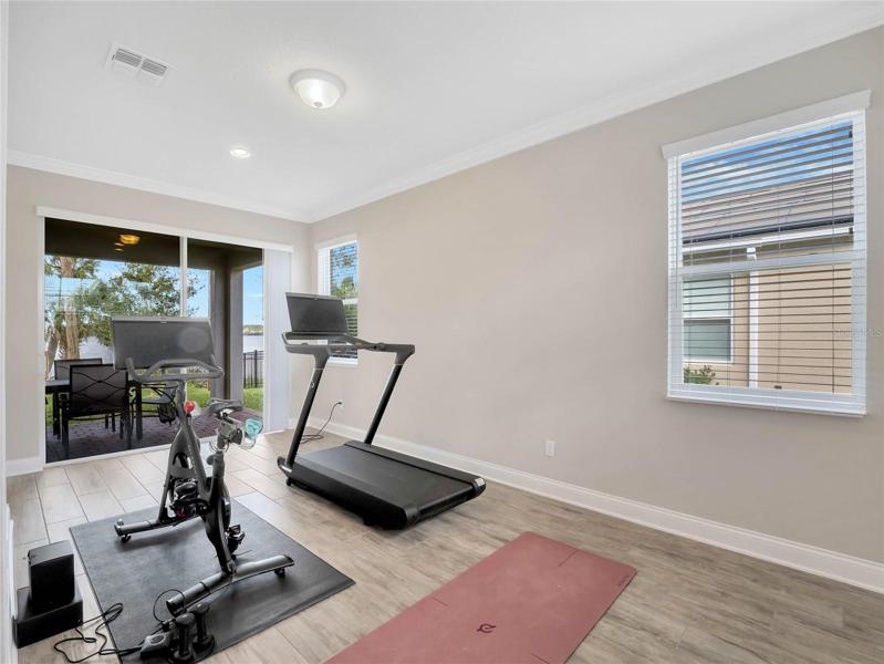 Home gym area