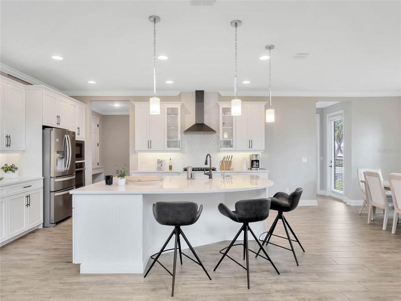 Oversized kitchen island