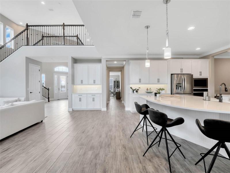 Open layout of home