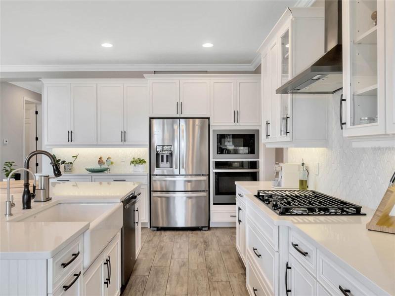 Modern appliances in kitchen