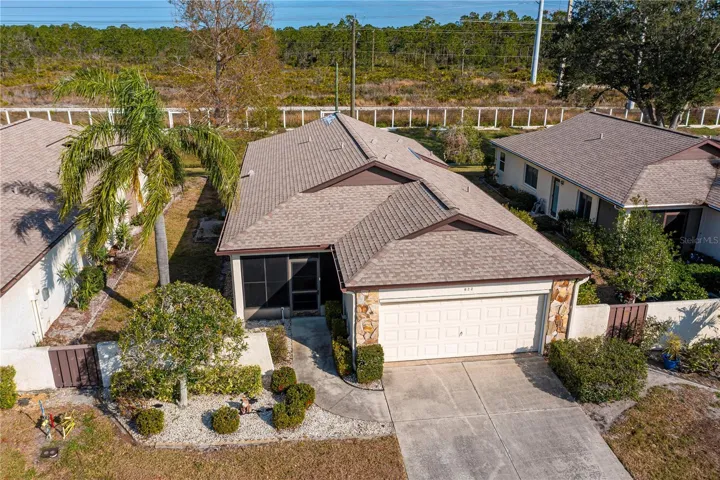 Nice aerial view of the home!