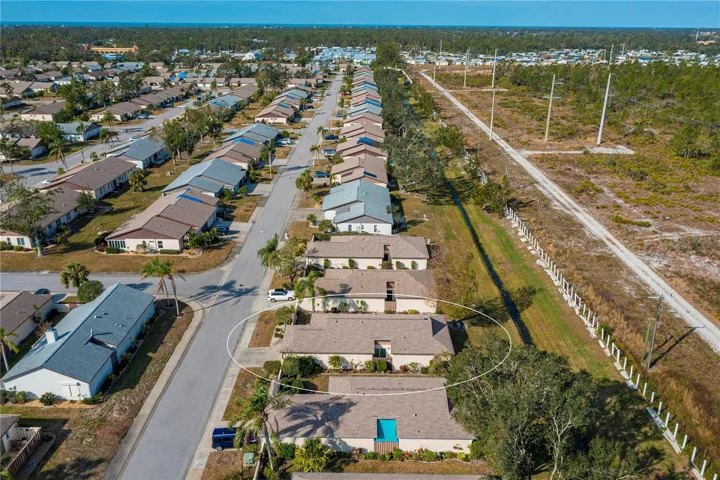 Aerial view - showing at the top how close you are to the beach!