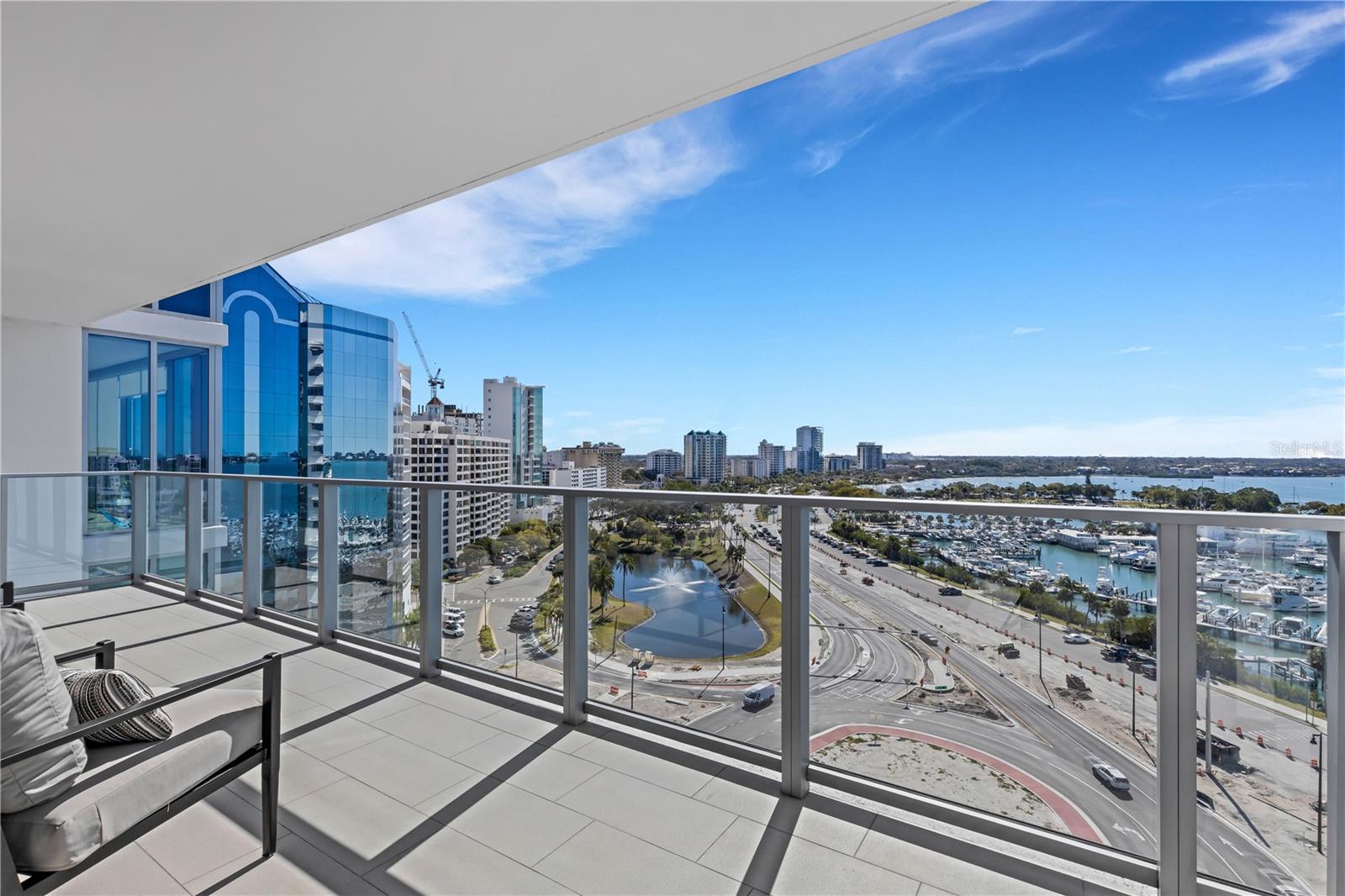 Balcony with Bay views