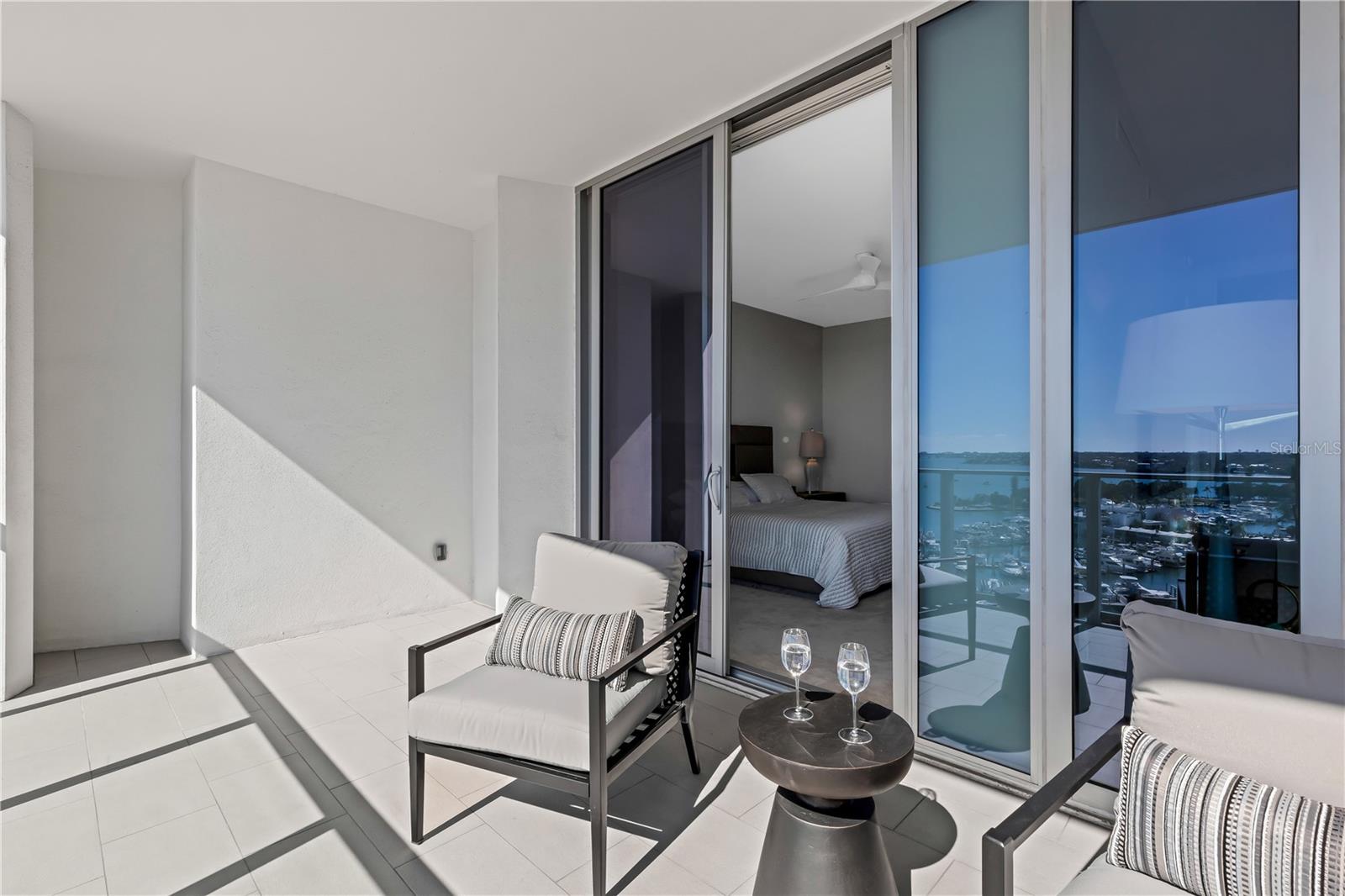 Balcony with Bay views