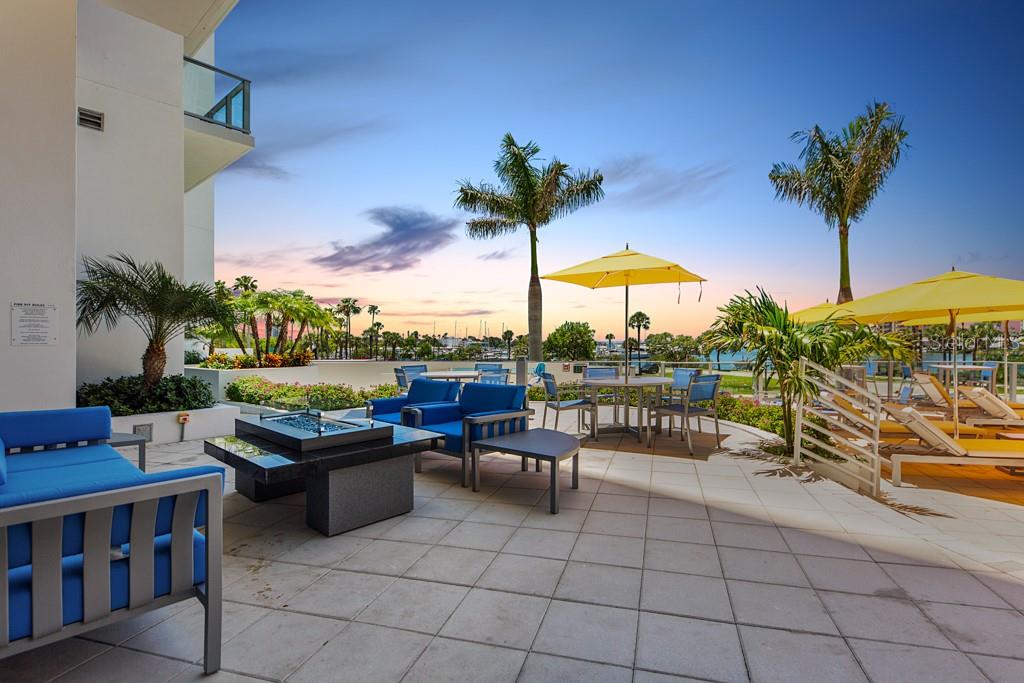 Resident area on pool deck