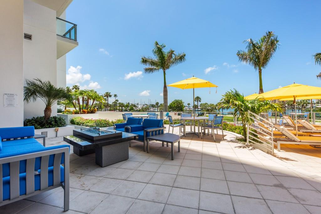 Resident area on pool deck